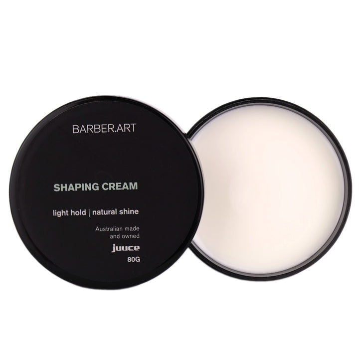 Juuce Barber Art Shaping Cream gives you the control you need to create the look you want, while natural shine ensures your hair still looks good when it's all done. Plus, it washes out easily so you can get back to your day in no time flat.