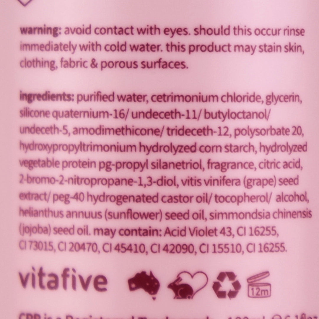 CPR Serious Pink Instant Toner temporarily adds pink reflects to blonde, lightened or grey hair.