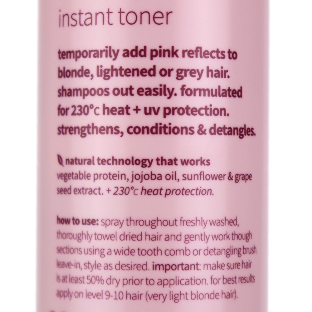 CPR Serious Pink Instant Toner temporarily adds pink reflects to blonde, lightened or grey hair.