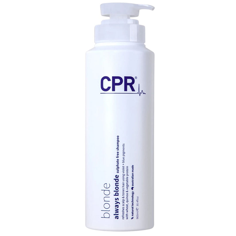 CPR Blonde Shampoo is a broad spectrum toning to neutralise yellow, brassy and gold tones for fresh, clean blondes.