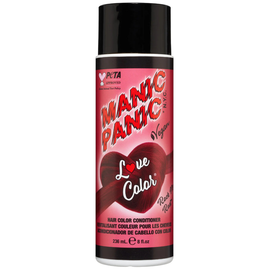 Manic Panic Love Colour Rock Me Red Colour Depositing Conditioner provides a cool deep blood red that will refresh and intensify your faded colour.