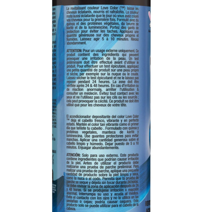 Manic Panic Love Colour Teal Temptress Colour Depositing Conditioner provides a medium cyan that will refresh and intensify your faded colour.