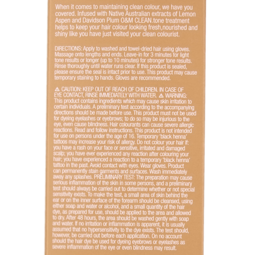 O&M Clean Tone Beige Colour Treatment 200ml