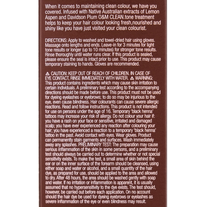 O&M Clean Tone Chocolate Colour Treatment 200ml