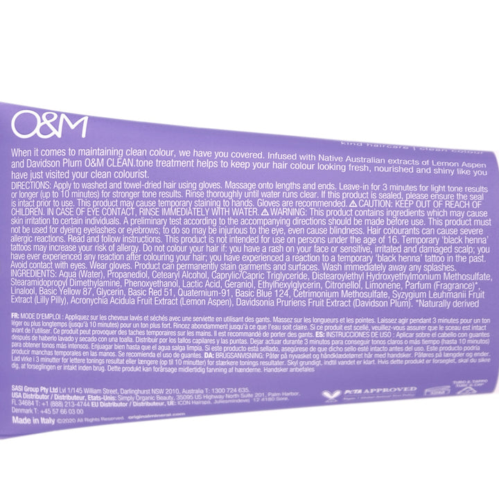 O&M Clean Tone Cool Blonde Colour Treatment 200ml