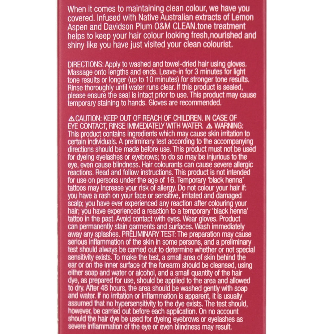 O&M Clean Tone Red Colour Treatment 200ml