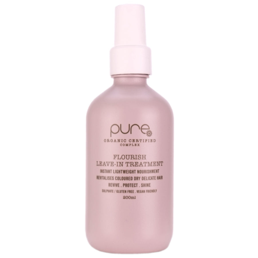 Pure Flourish Leave-In Treatment provides instant lightweight nourishment and revitalises coloured dry delicate hair.