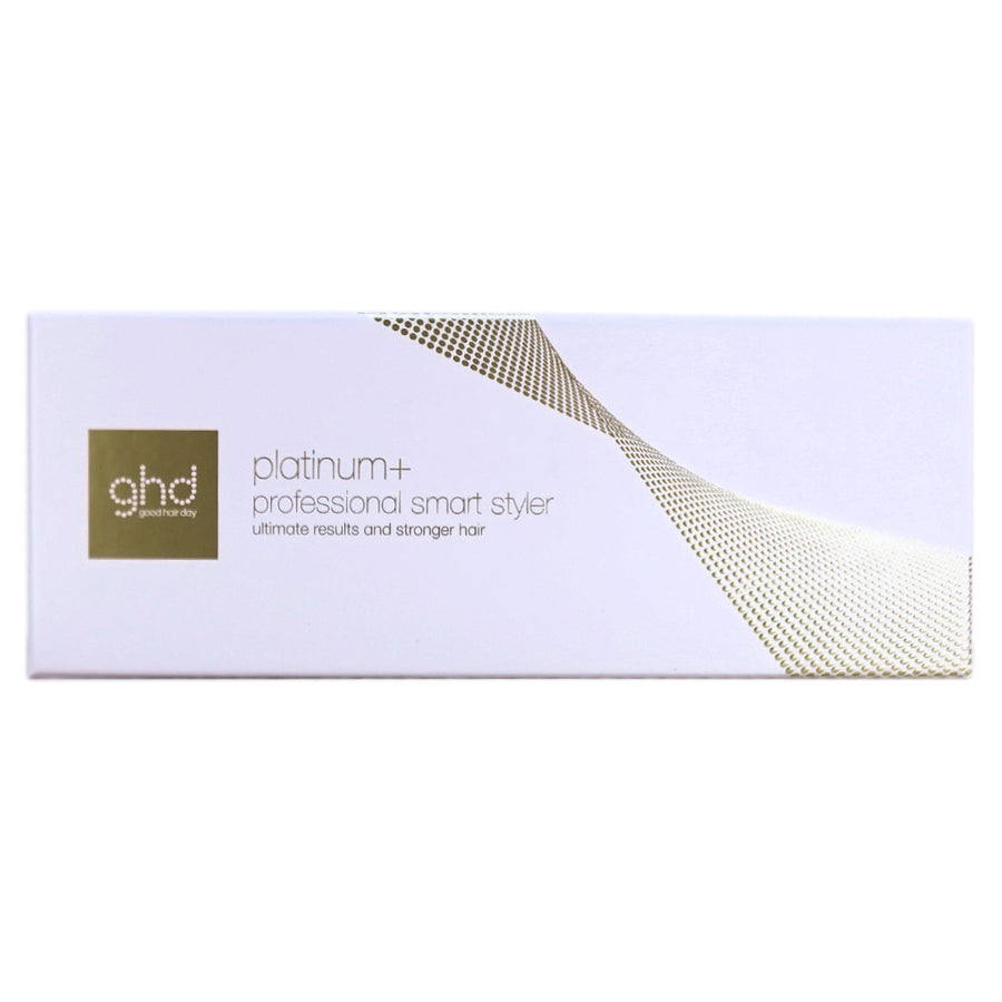 ghd Platinum+ in white is the world's first SMART straightener that predicts your hair's needs to create healthy hair styling in one stroke. Plus NOW, it comes with a massive 3 YEAR'S manufacturer's guarantee!