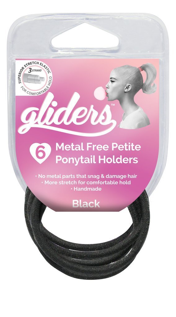 Gliders Premium Metal Free Petite Ponytail Holders x 6