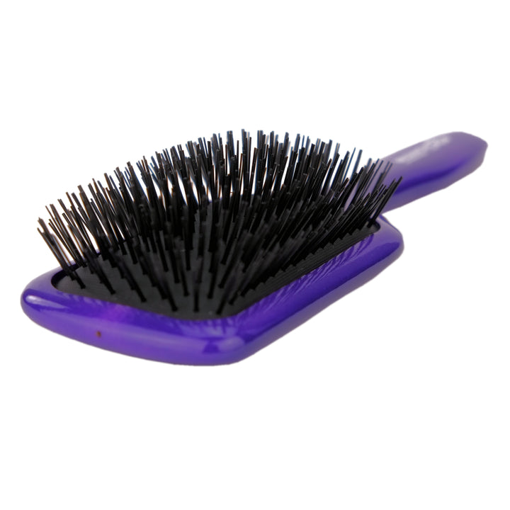 Brushworx Rio Ionic Nylon Bristle Purple Paddle Brush