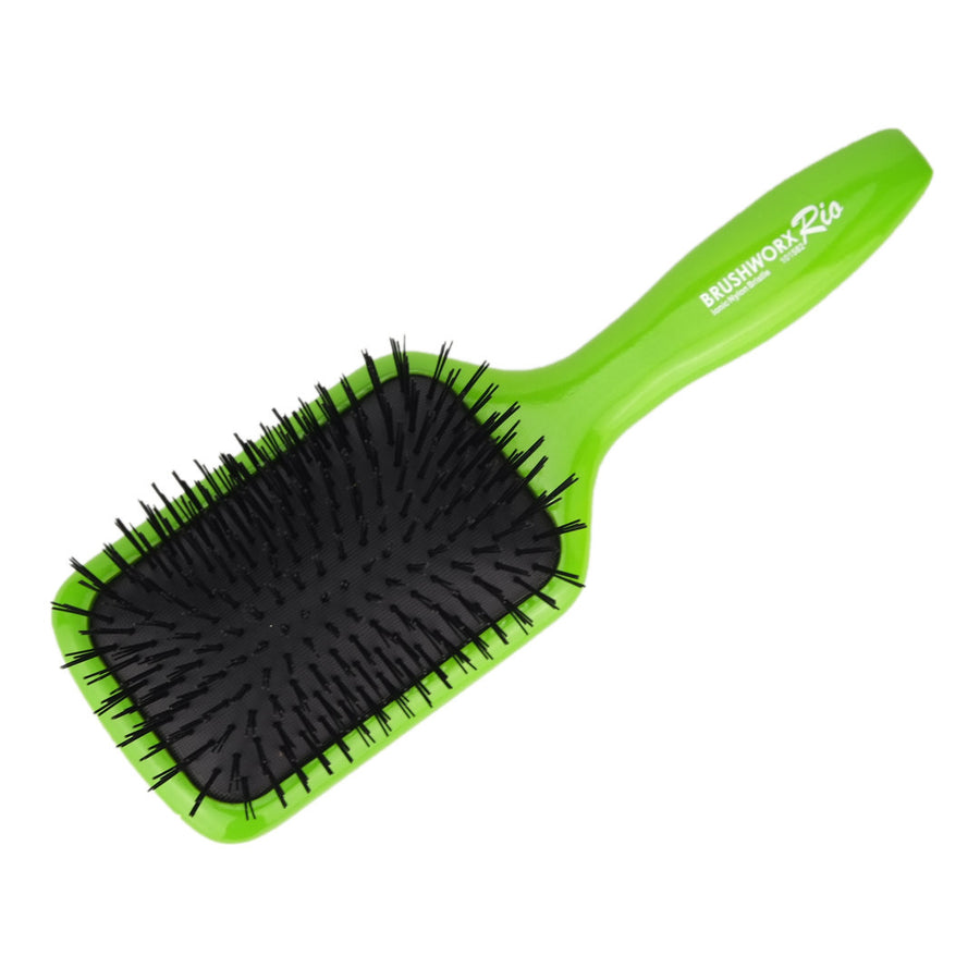 Brushworx Rio Ionic Nylon Bristle Purple Paddle Brush