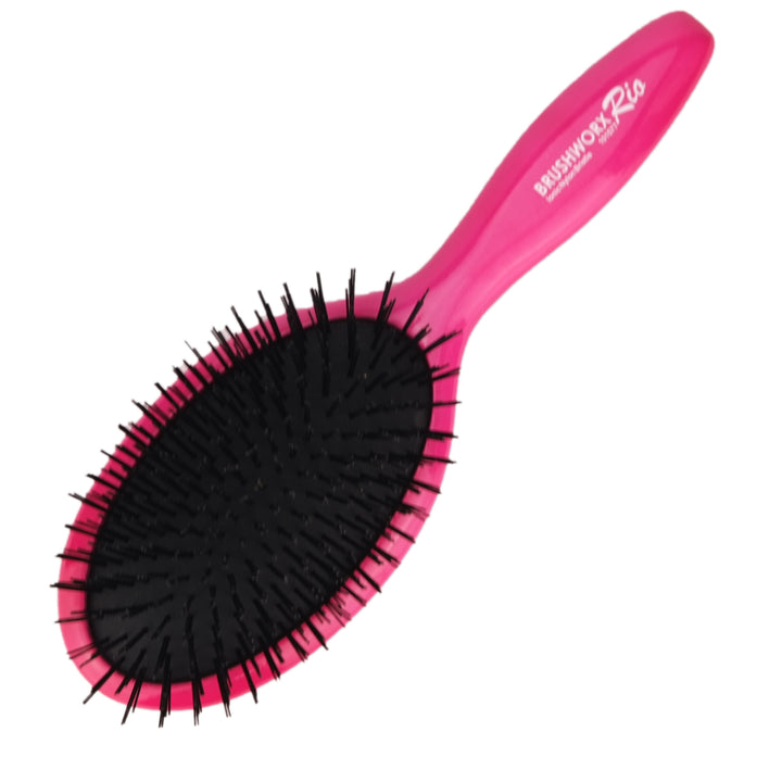 Brushworx Rio Ionic Nylon Bristle Green Cushion Brush