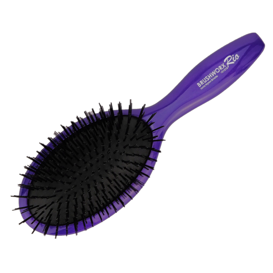 Brushworx Rio Ionic Nylon Bristle Green Cushion Brush