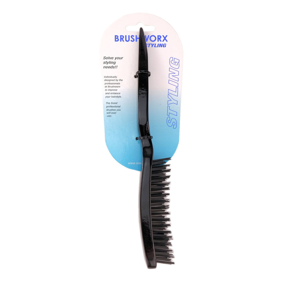 Brushworx Styler 3 Row Nylon Teasing Brush Black