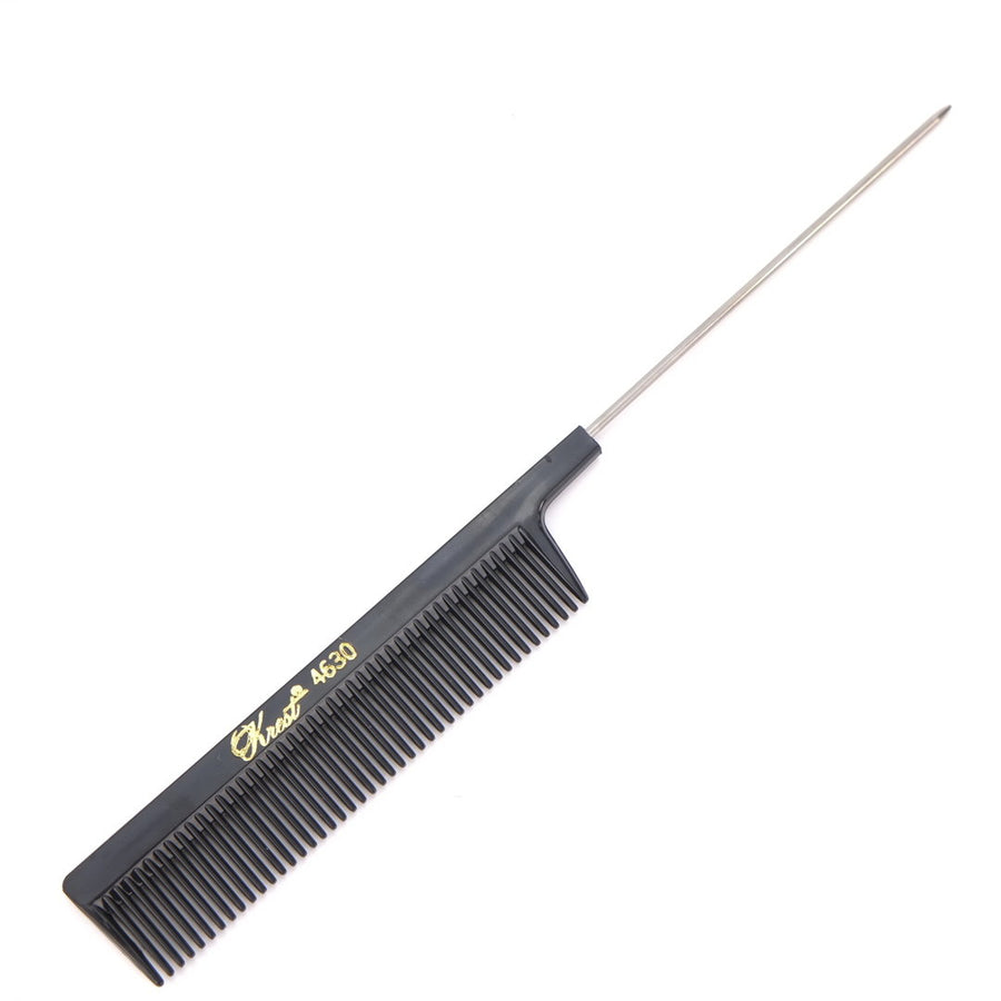 Krest Cleopatra Wide Teeth Tail Comb in Black