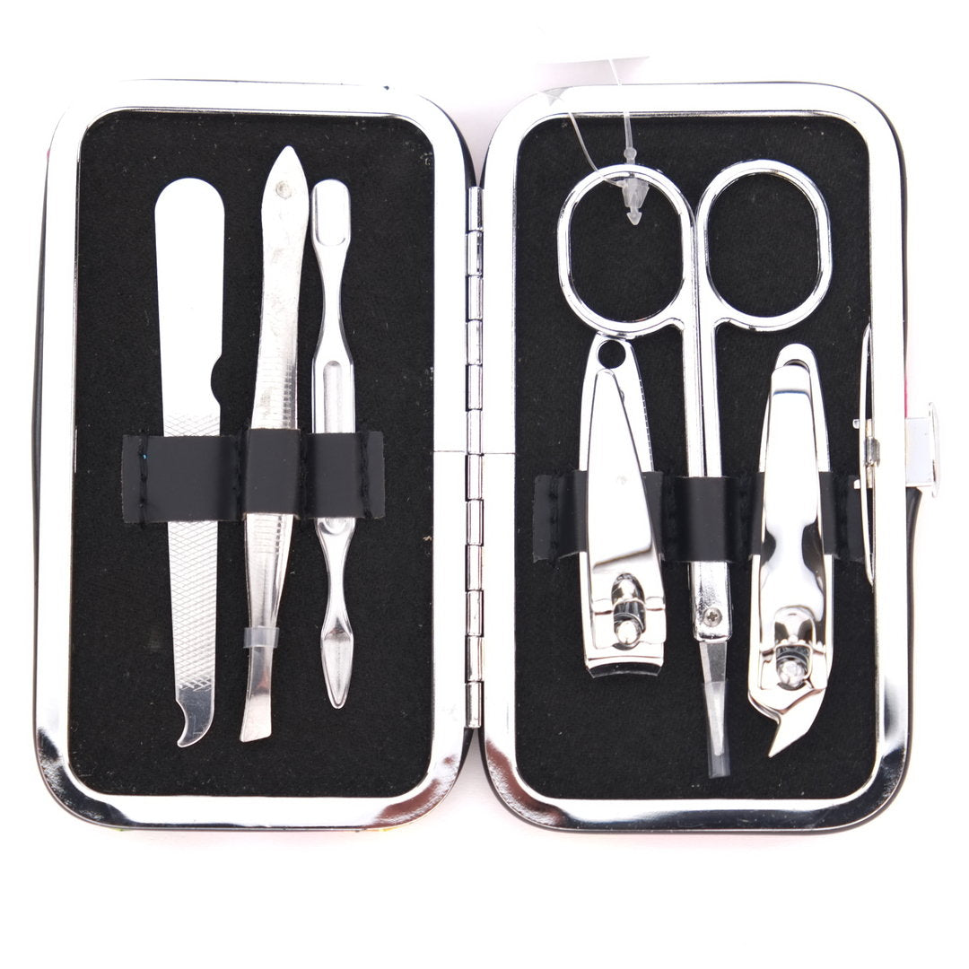 6 Piece Manicure Set with Floral Design