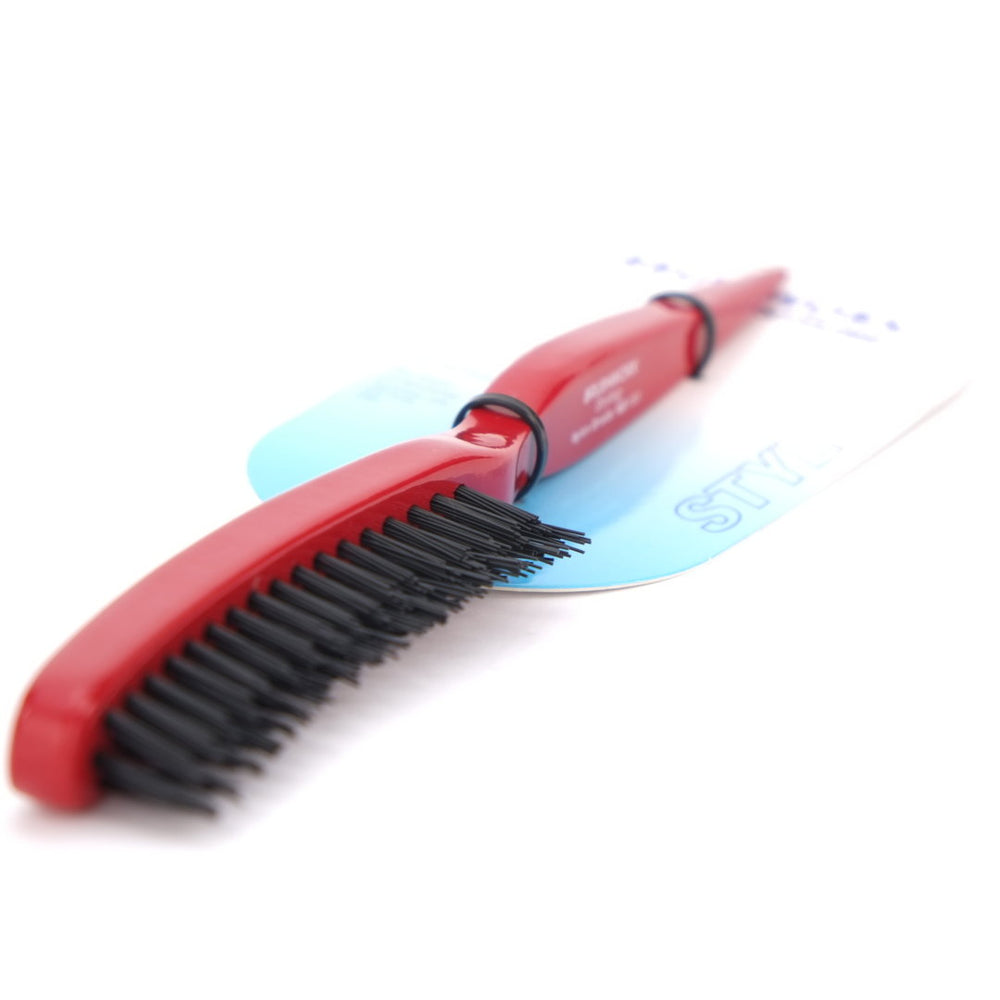 Brushworx Styler Nylon Teasing Brush - Red 3 Row