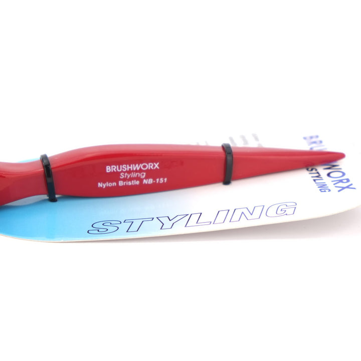 Brushworx Styler Nylon Teasing Brush - Red 3 Row