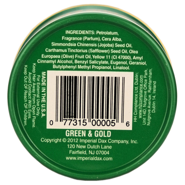 Dax Green and Gold Hair Wax Strong Hold 99g