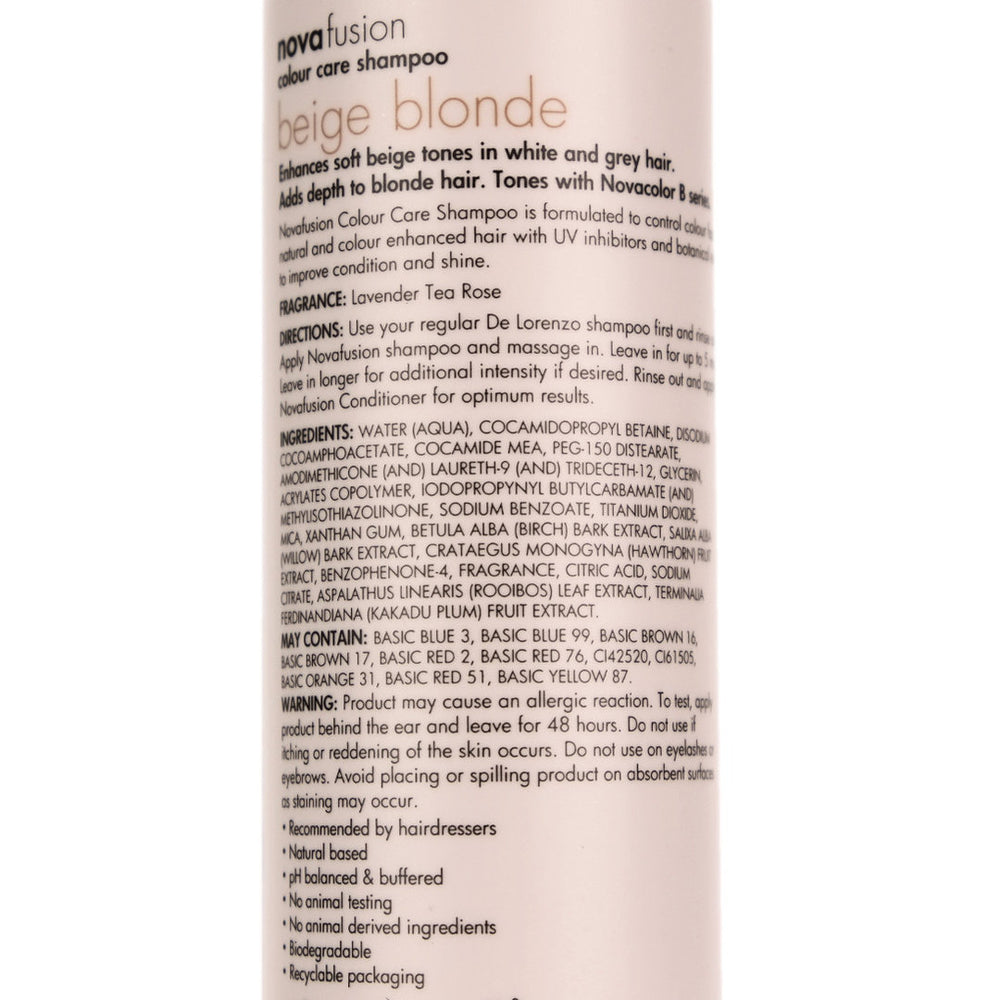 De Lorenzo Novafusion BEIGE BLONDE Shampoo 250ml