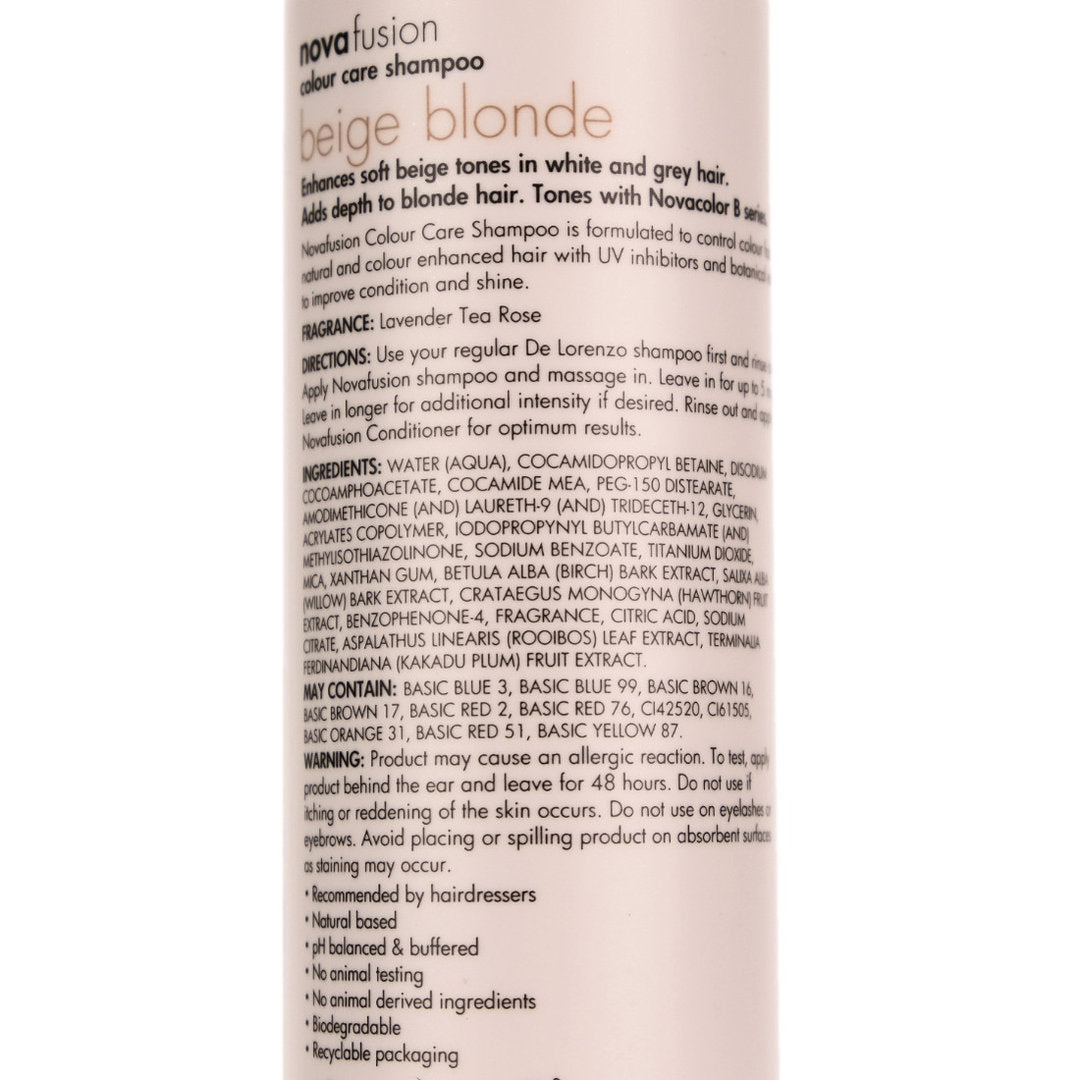 De Lorenzo Novafusion BEIGE BLONDE Shampoo 250ml