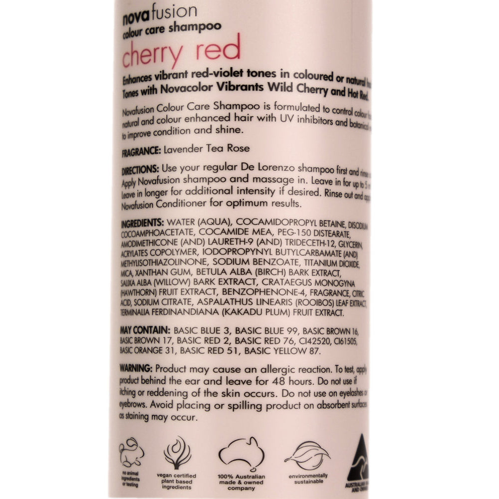 De Lorenzo Novafusion CHERRY RED Shampoo 250ml