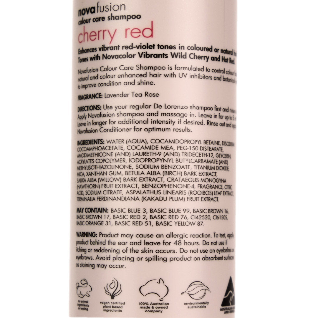 De Lorenzo Novafusion CHERRY RED Shampoo 250ml