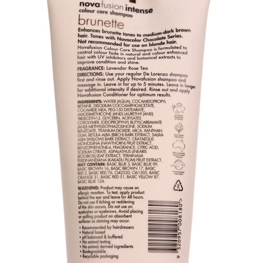De Lorenzo Novafusion Intense Brunette Colour Shampoo 200ml