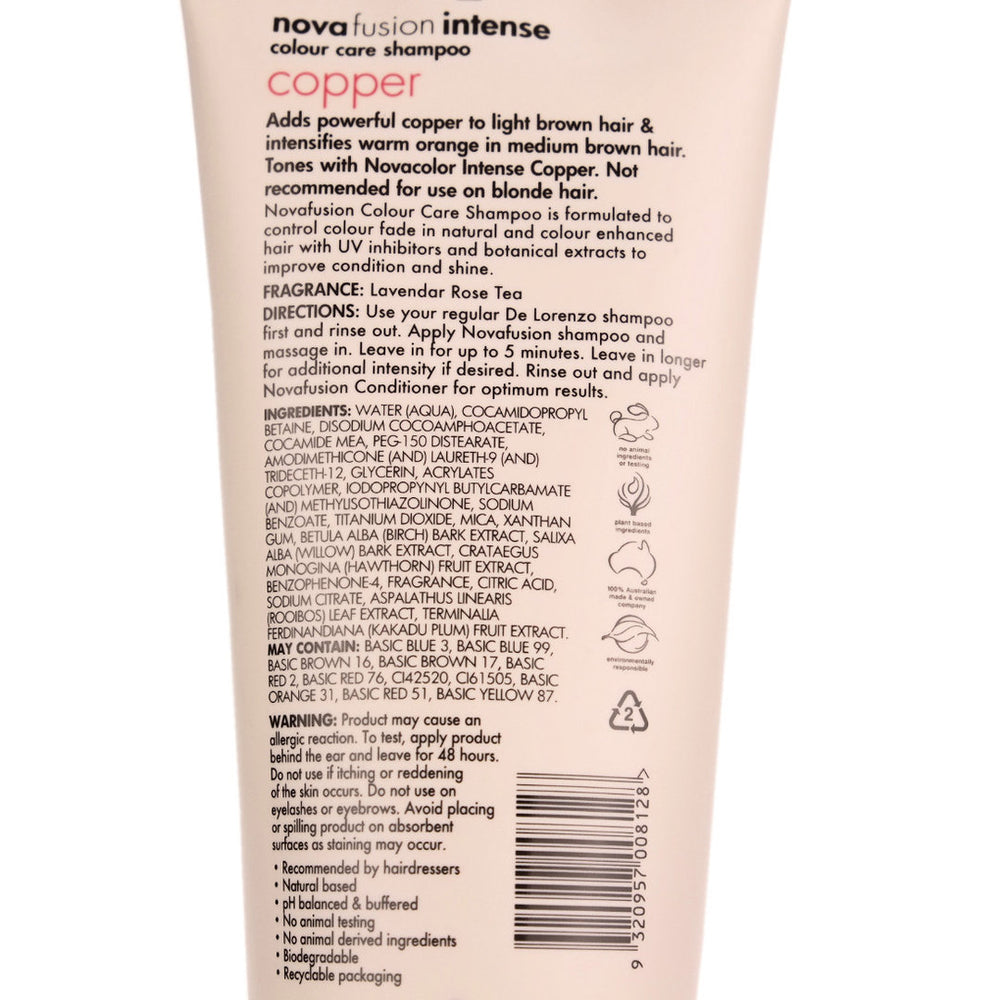 De Lorenzo Novafusion Intense COPPER Shampoo 200ml