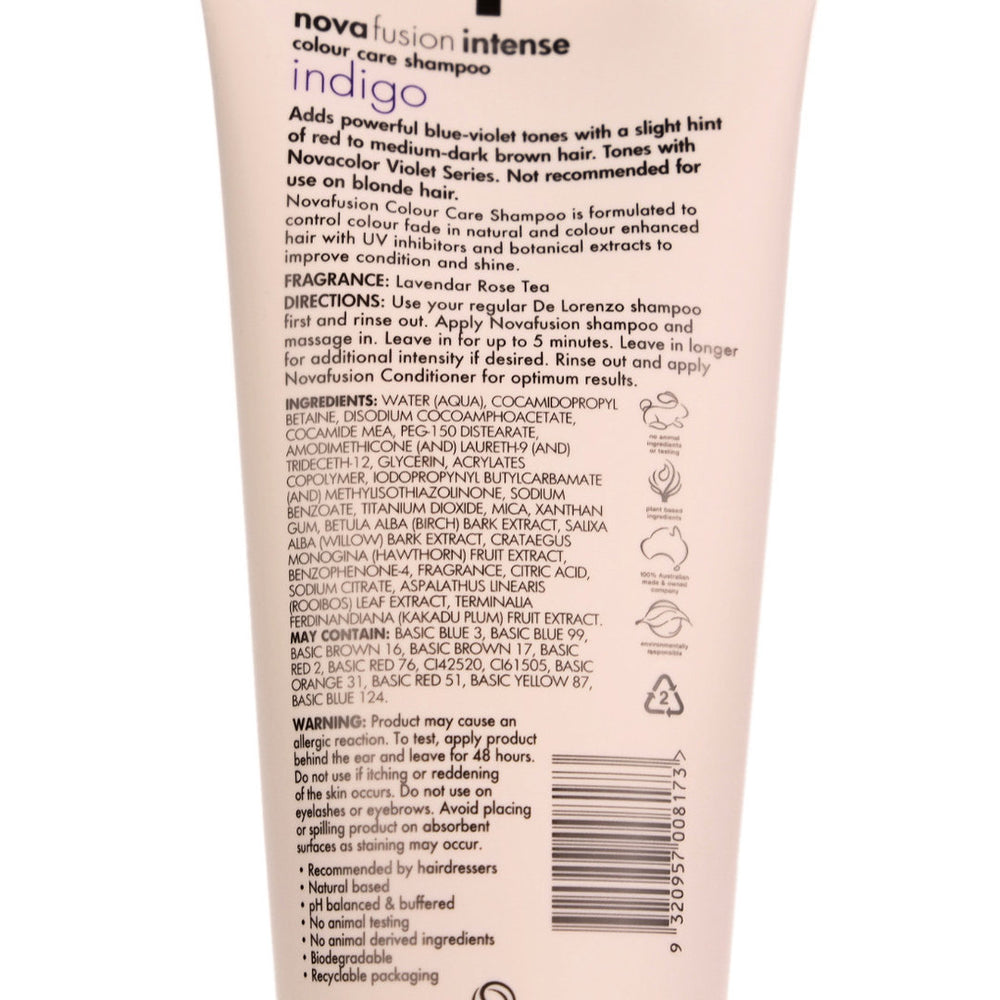 De Lorenzo Novafusion Intense INDIGO Shampoo 200ml
