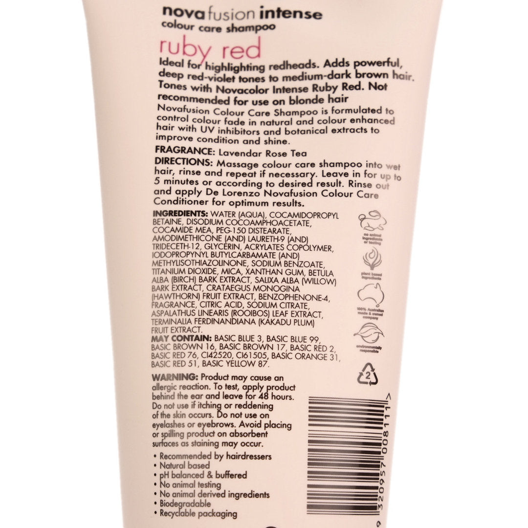 De Lorenzo Novafusion Intense Ruby Red Colour Shampoo