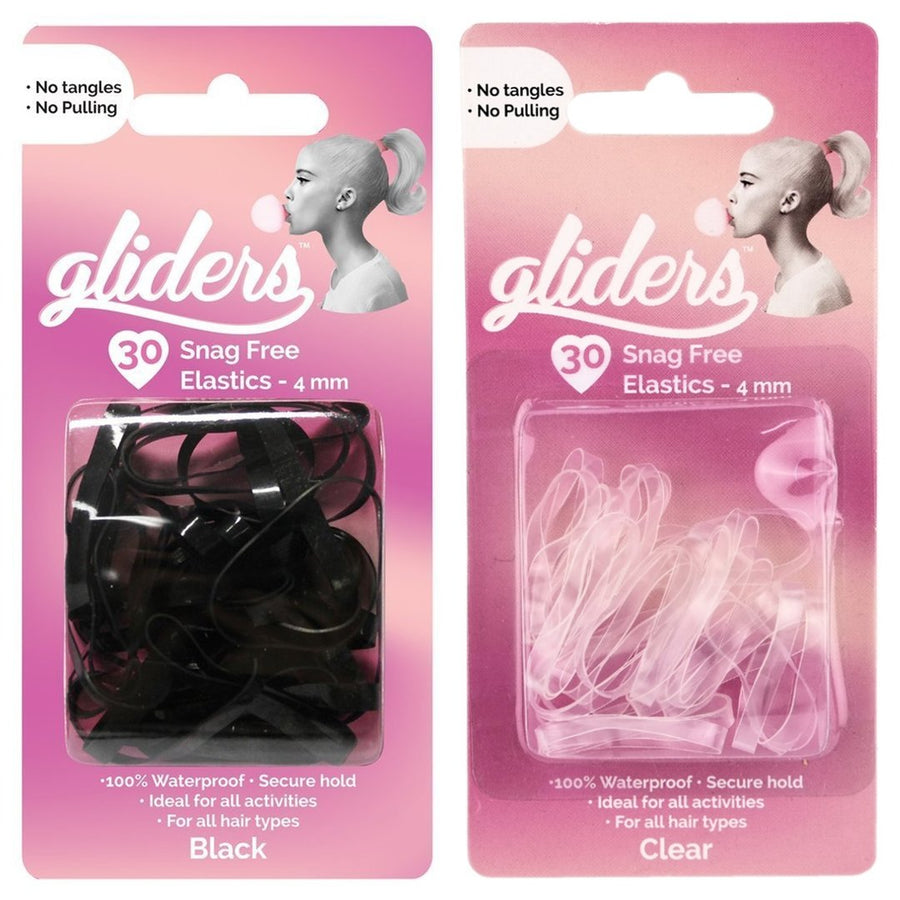 Gliders Snag Free 4mm Hair Elastics 30 pack