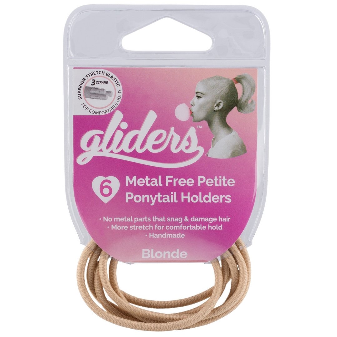 Gliders Premium Metal Free Petite Ponytail Holders x 6