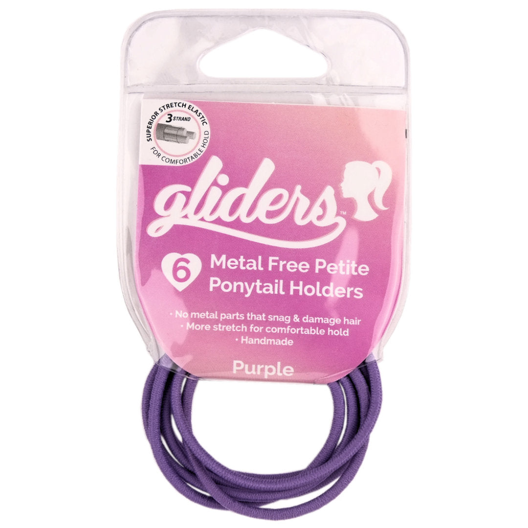 Gliders Premium Metal Free Petite Ponytail Holders x 6