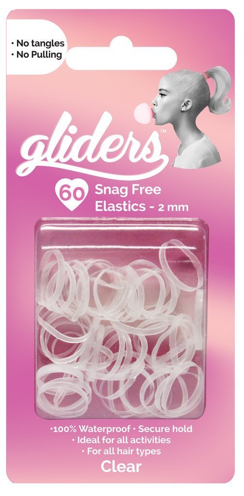 Gliders Snag Free 2mm Hair Elastics 60 Pack