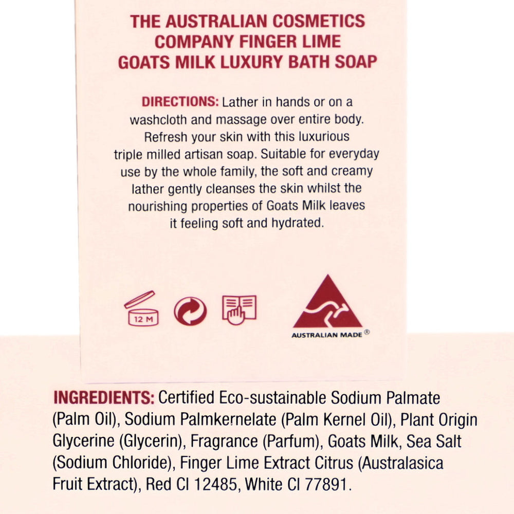The Australian Cosmetics Company Finger Lime Goats Milk Bath Soap