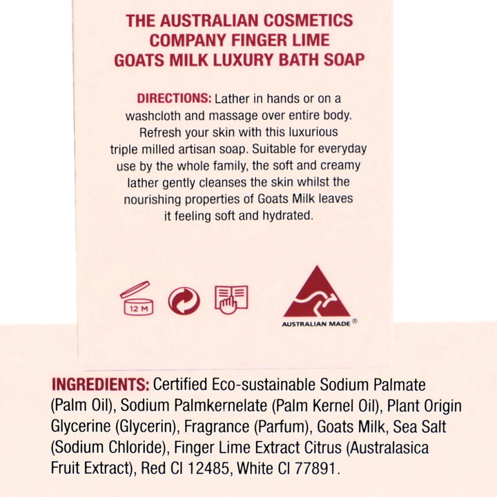 The Australian Cosmetics Company Finger Lime Goats Milk Bath Soap