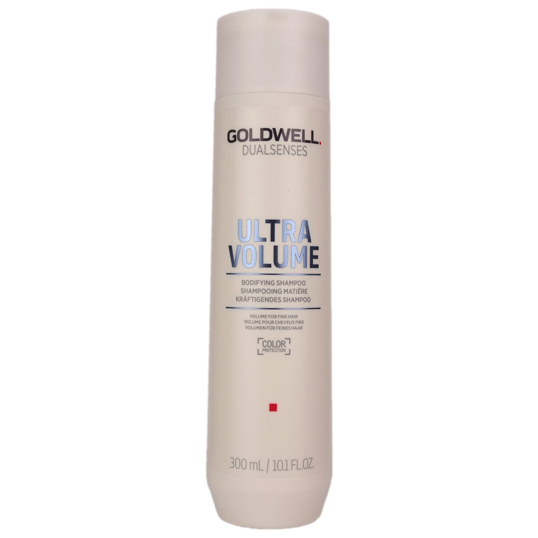 Goldwell Ultra Volume Bodifying Shampoo helps instantly build volume for fine to normal limp hair.