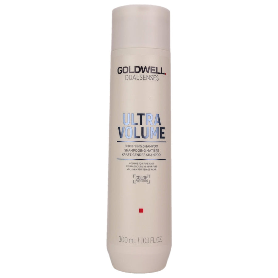 Goldwell Ultra Volume Bodifying Shampoo helps instantly build volume for fine to normal limp hair.