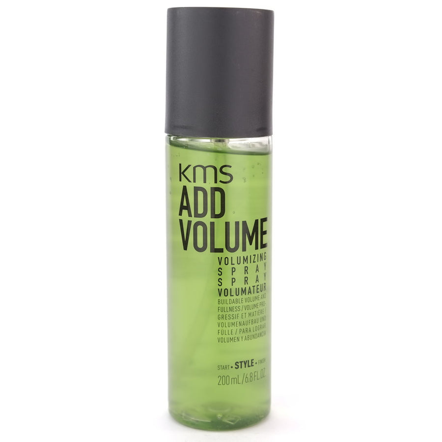 KMS Add Volume Volumizing Spray is a thickening spray gel for intense fullness.