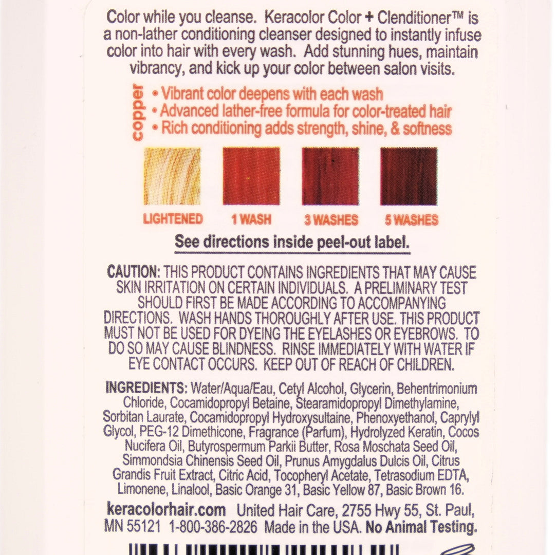 Keracolor Color + Clenditioner Copper Colour Shampoo 355ml