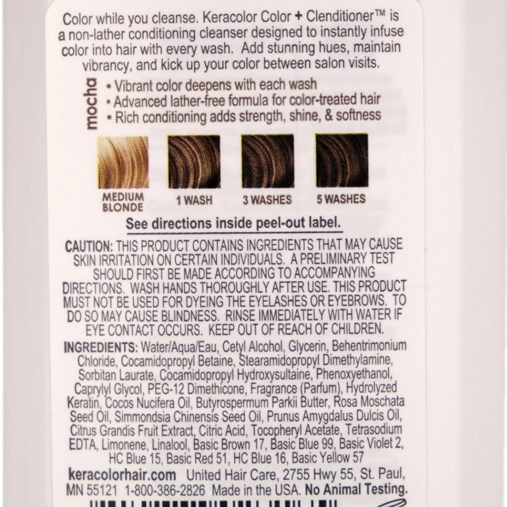 Keracolor Color + Clenditioner Mocha Colour Shampoo 355ml