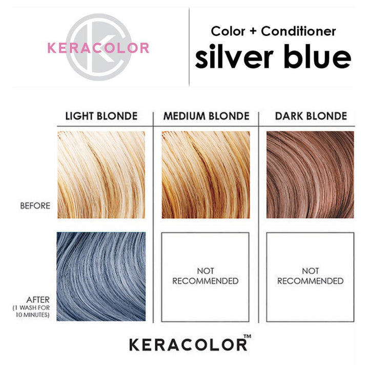 Keracolor Color + Clenditioner Silver Blue Colour Shampoo 355ml