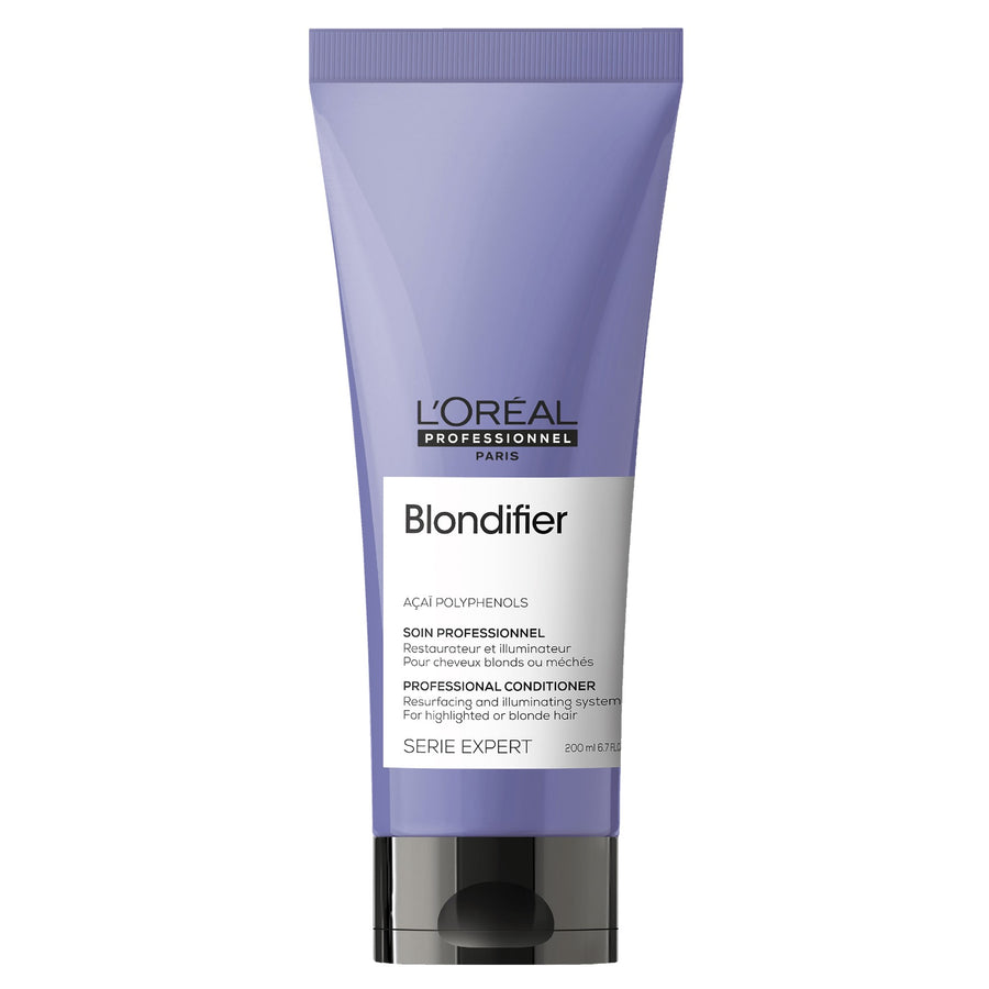 L'Oreal Blondifier Professional Conditioner is a resurfacing and illuminating system conditioner for highlighted or blonde hair.