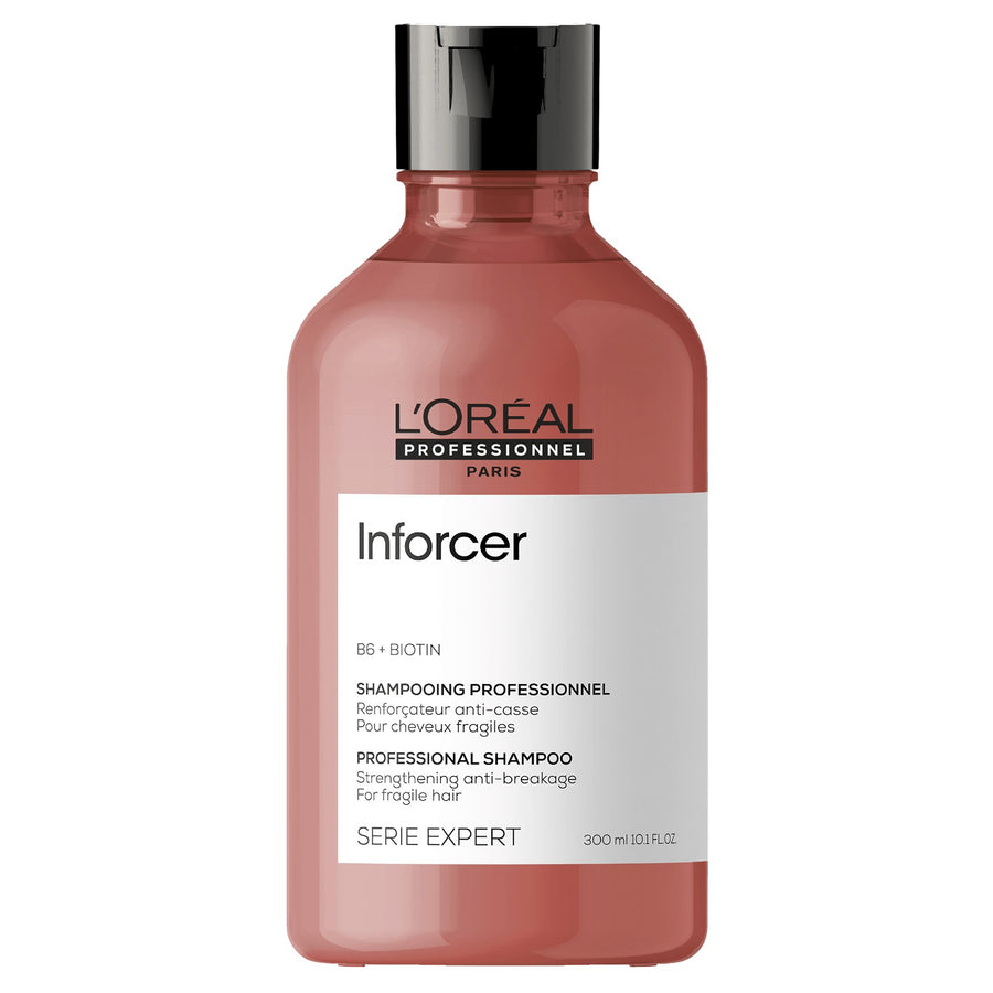 L'Oreal Inforcer Professional Shampoo provides strengthening and anit-breakage for fragile hair.