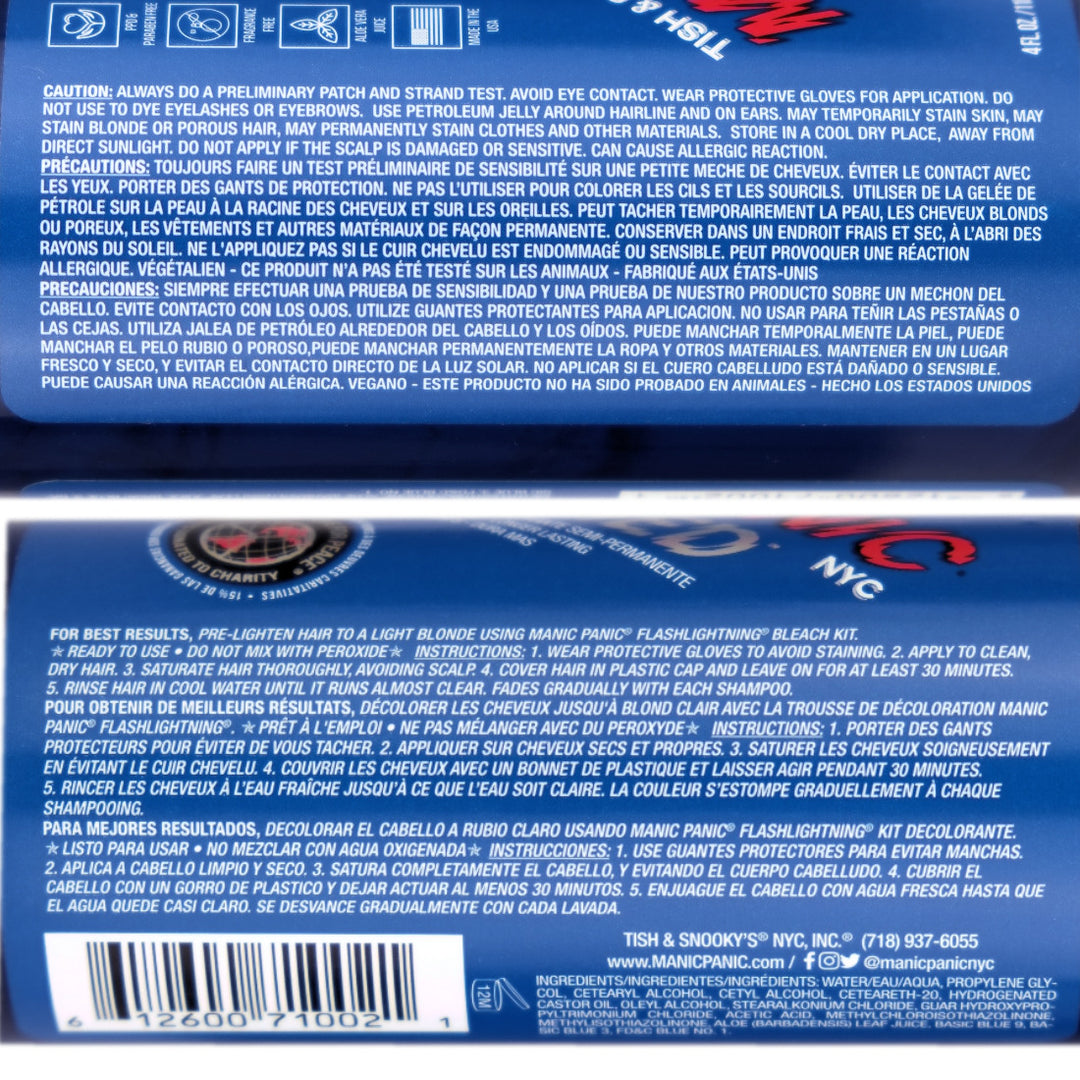 Manic Panic Atomic Turquoise Amplified Semi-Permanent Hair Colour 118ml