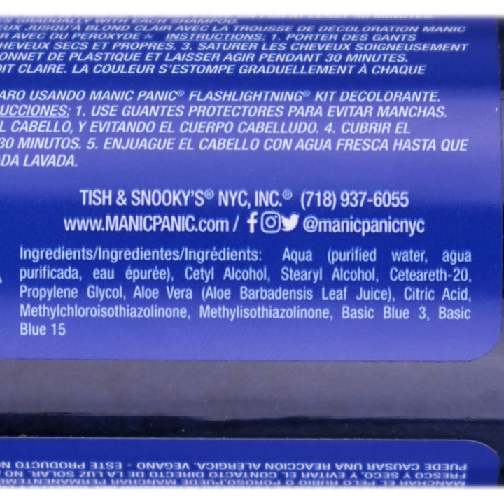 Manic Panic Blue Moon Amplified Semi-Permanent Hair Colour Dye Ingredients