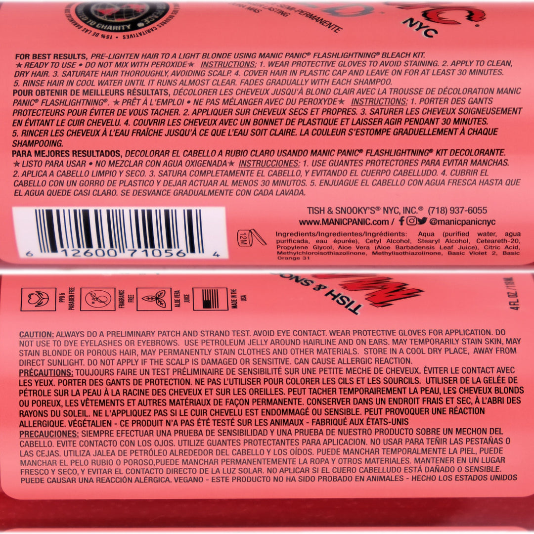Manic Panic Coralline Dream Amplified Semi-Permanent Hair Colour Dye Instructions