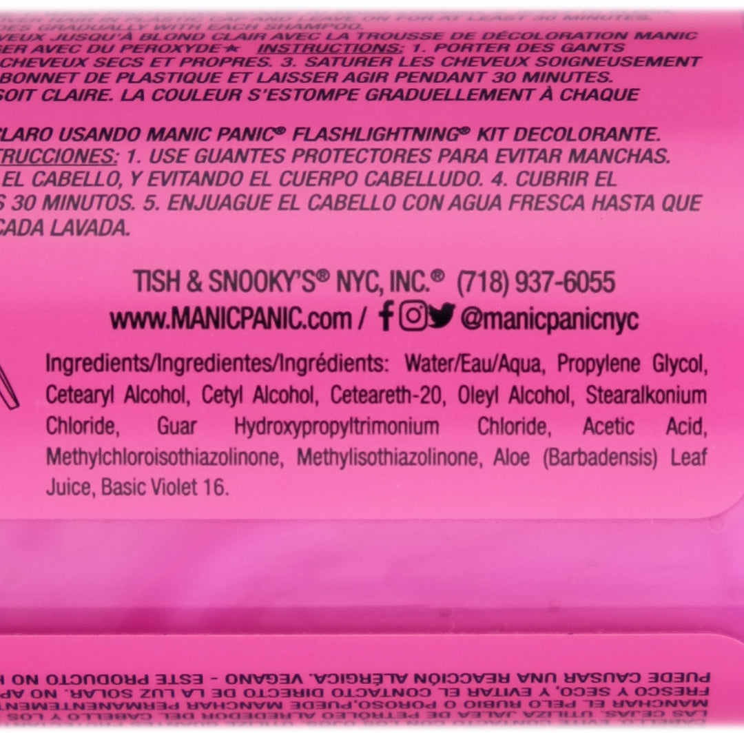 Manic Panic Cotton Candy Pink Amplified Semi-Permanent Hair Colour Ingredients