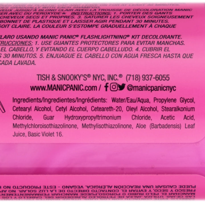 Manic Panic Cotton Candy Pink Amplified Semi-Permanent Hair Colour Ingredients